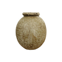  Earthenware Vase Round Vessel - Aged Natural