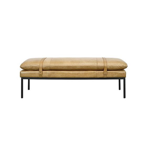 Baxter Leather Bench - SOUK COLLECTIVE