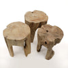 SOUK COLLECTIVE | Crusoe Teak Tooth Side Table