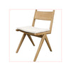 Cortez Wooden Dining Chair Natural - SOUK COLLECTIVE