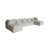 Malta Sectional Middle - Salt and Pepper - SOUK COLLECTIVE