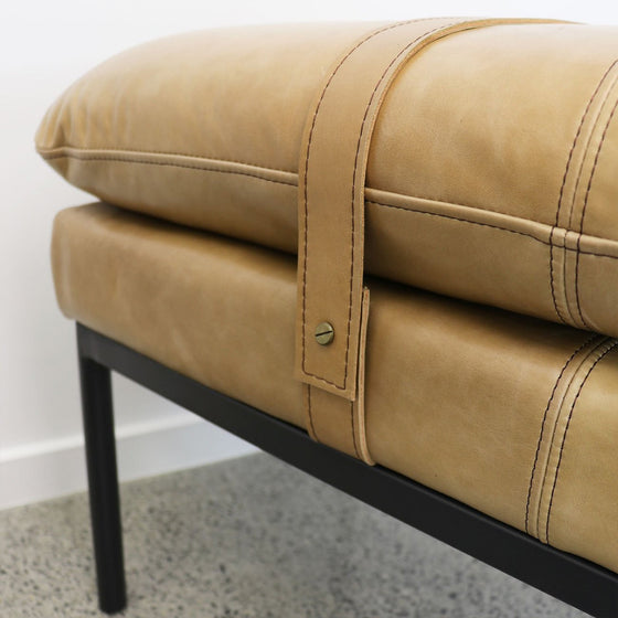 Baxter Leather Bench - SOUK COLLECTIVE
