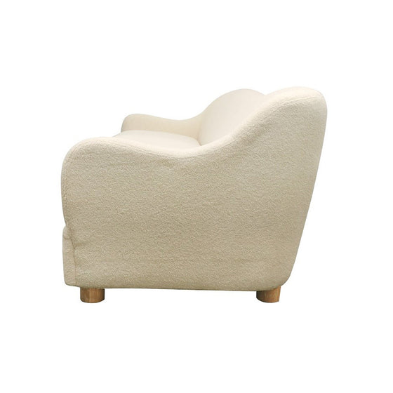 Teddy 3 Seat Sofa - Cream Shearling - SOUK COLLECTIVE