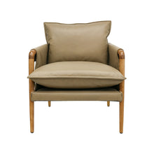  Saddle Leather Armchair - Beige - SOUK COLLECTIVE