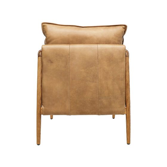 Saddle Leather Armchair - Tan - SOUK COLLECTIVE