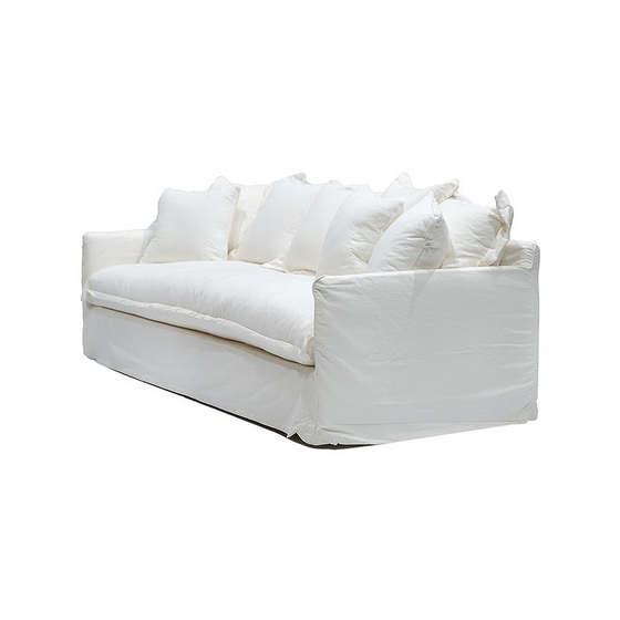 SOUK COLLECTIVE | Lotus Linen Slipcover Sofa White