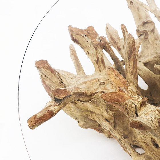 SOUK COLLECTIVE | Crusoe Round Teak Root Coffee Table